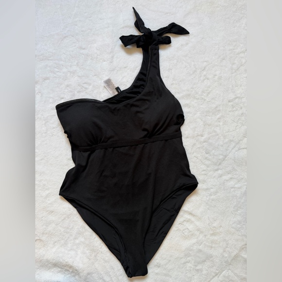 Vero Moda Size M Black One-Shoulder Swimsuit - Picture 7 of 11